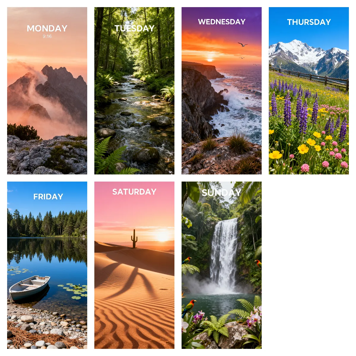 Generate a Consistent Wallpaper Series output